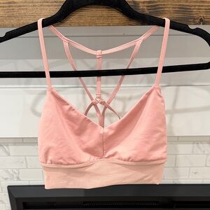 ALO Yoga Light Pink Strappy Bra
